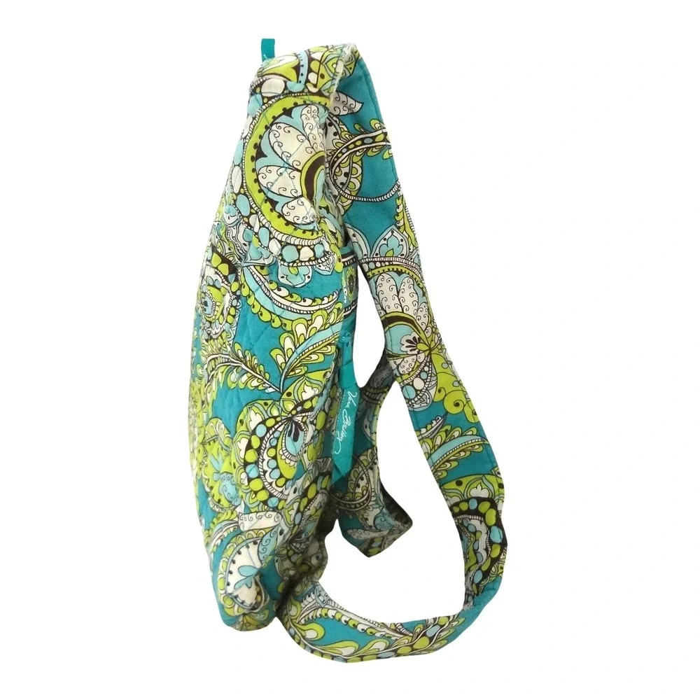 Vera Bradley Crossbody Women's Peacock‎ Teal, Yellow, Green Paisley Excellent